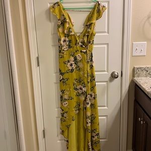 Amazing flower wrap dress